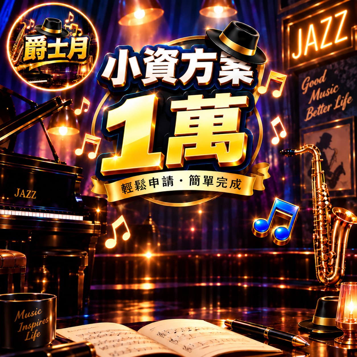 小資方案 1 萬，輕鬆申請・簡單完成，我要申請！