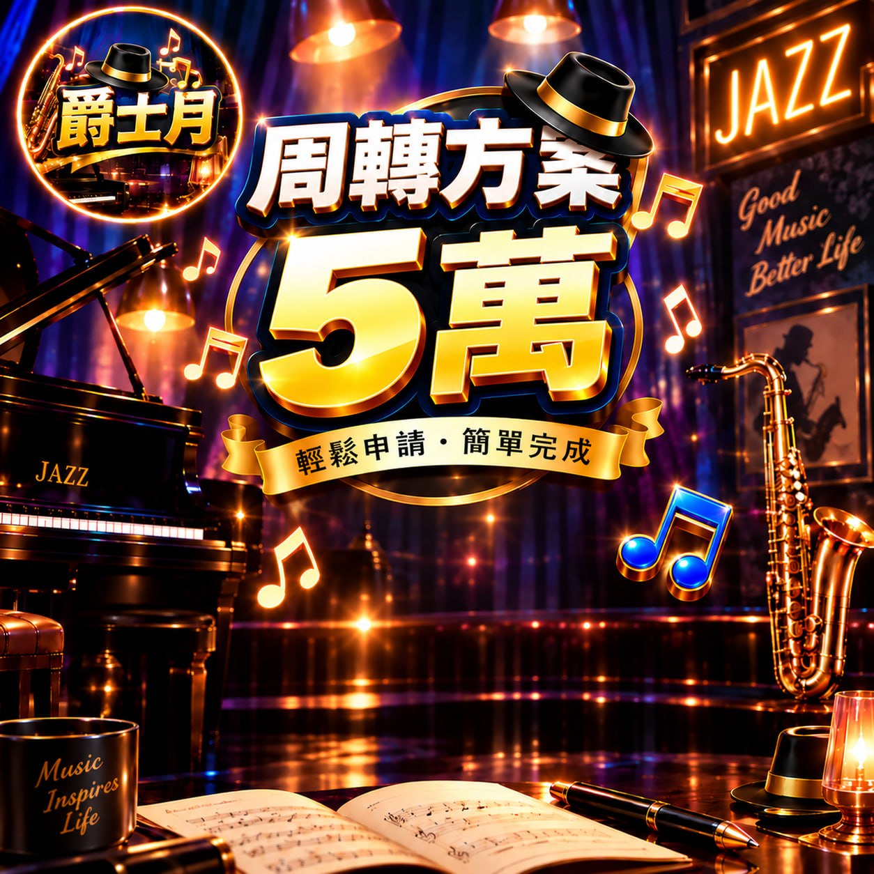 周轉方案 5 萬，輕鬆申請・簡單完成，我要申請！